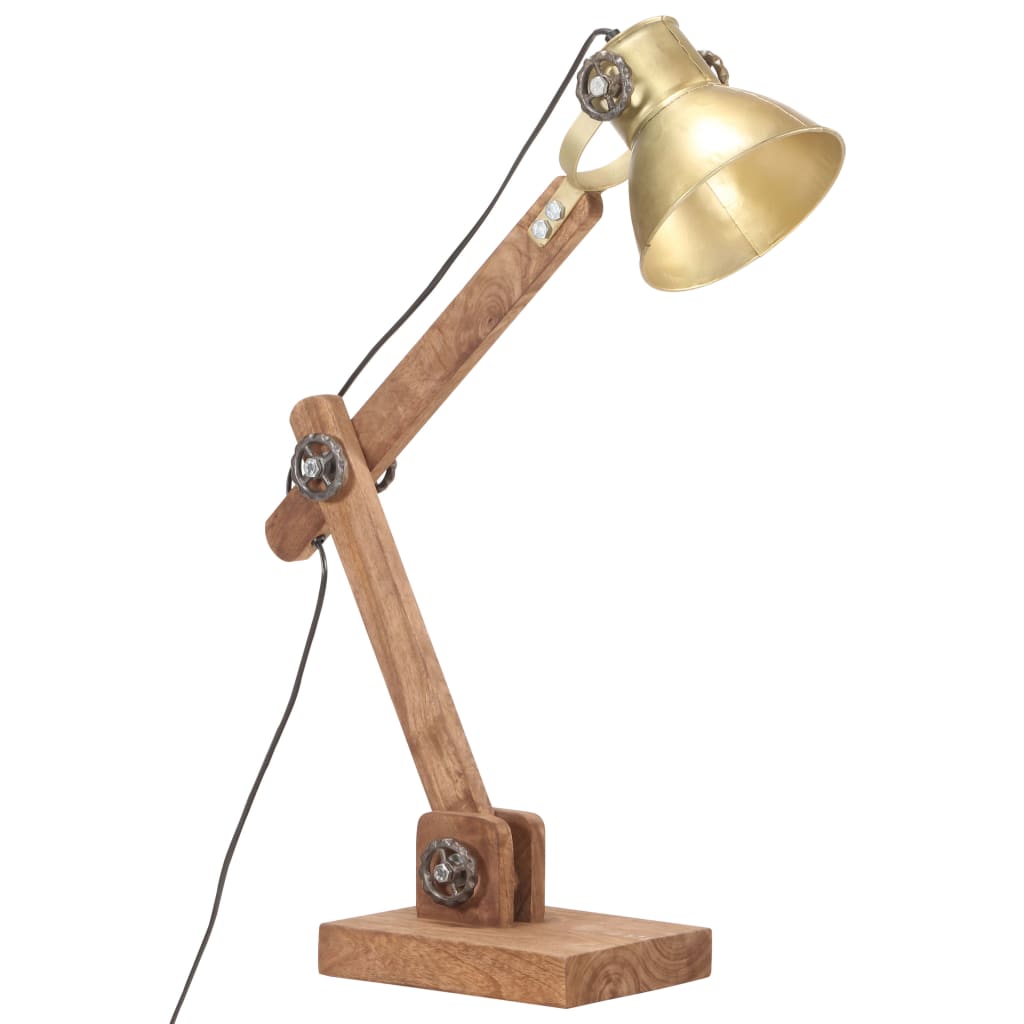 VidaXL Lampe de bureau industrielle ronde E27 58x18x90 cm couleur laiton