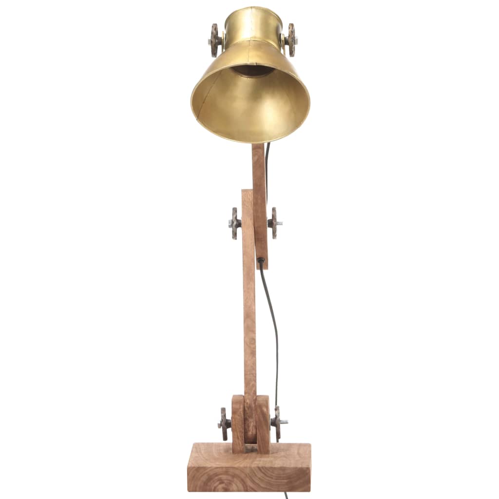 VidaXL Lampe de bureau industrielle ronde E27 58x18x90 cm couleur laiton