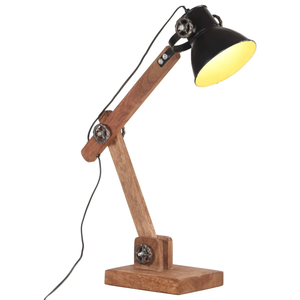 VidaXL Lampe de bureau industrielle ronde E27 58x18x90 cm noir
