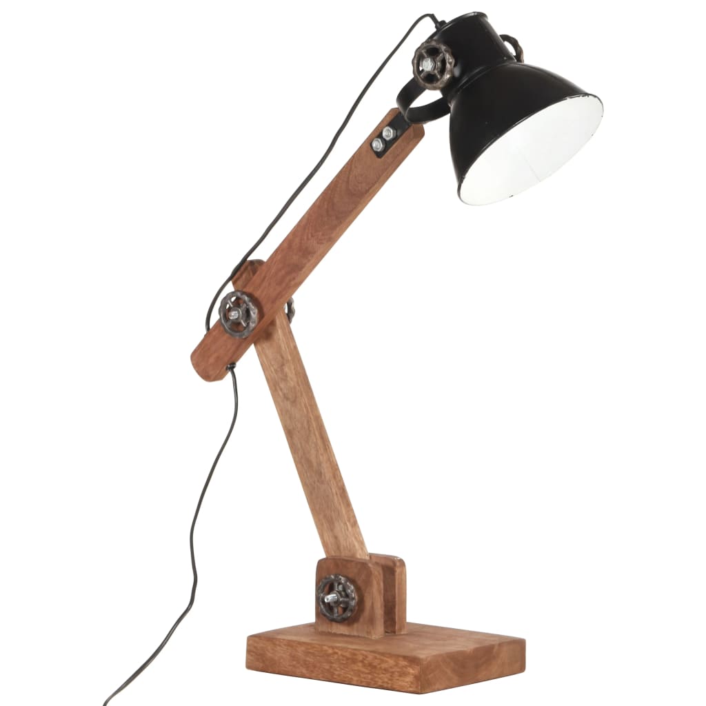 VidaXL Lampe de bureau industrielle ronde E27 58x18x90 cm noir