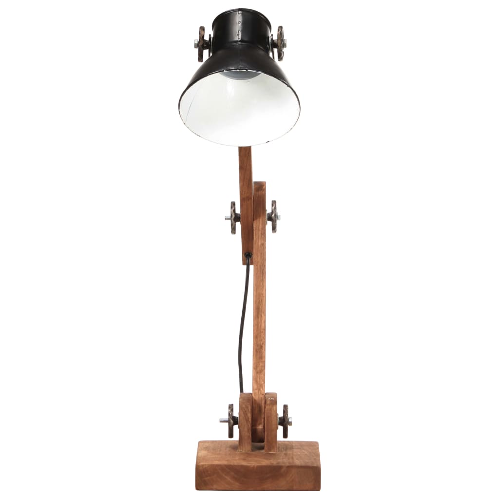 VidaXL Lampe de bureau industrielle ronde E27 58x18x90 cm noir