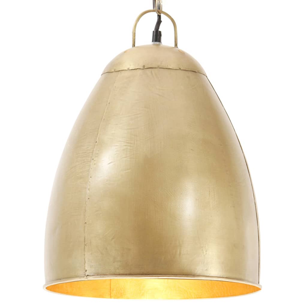 Vidaxx lampe à suspension industrielle ronde 25 w e27 32 cm couleur laiton