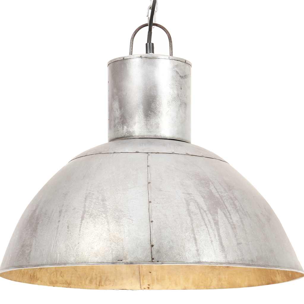 VidaXL lampe suspendue ronde 25 w e27 48 cm argent