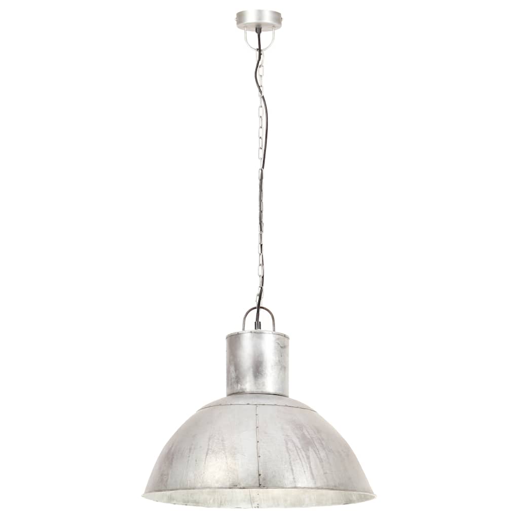 VidaXL lampe suspendue ronde 25 w e27 48 cm argent