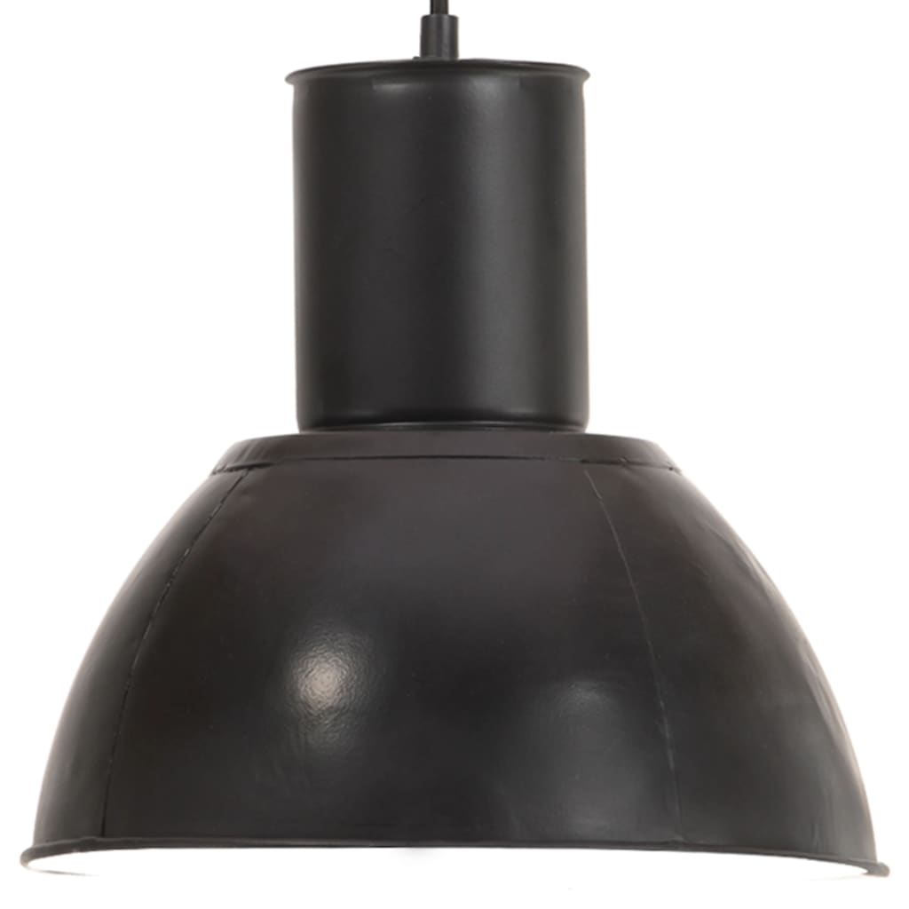 VidaXL lampe suspendue ronde 25 w e27 28,5 cm noir