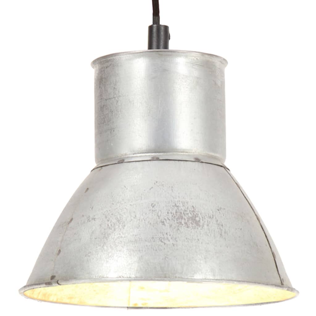 VidaXL lampe suspendue ronde 25 w e27 17 cm couleur argent