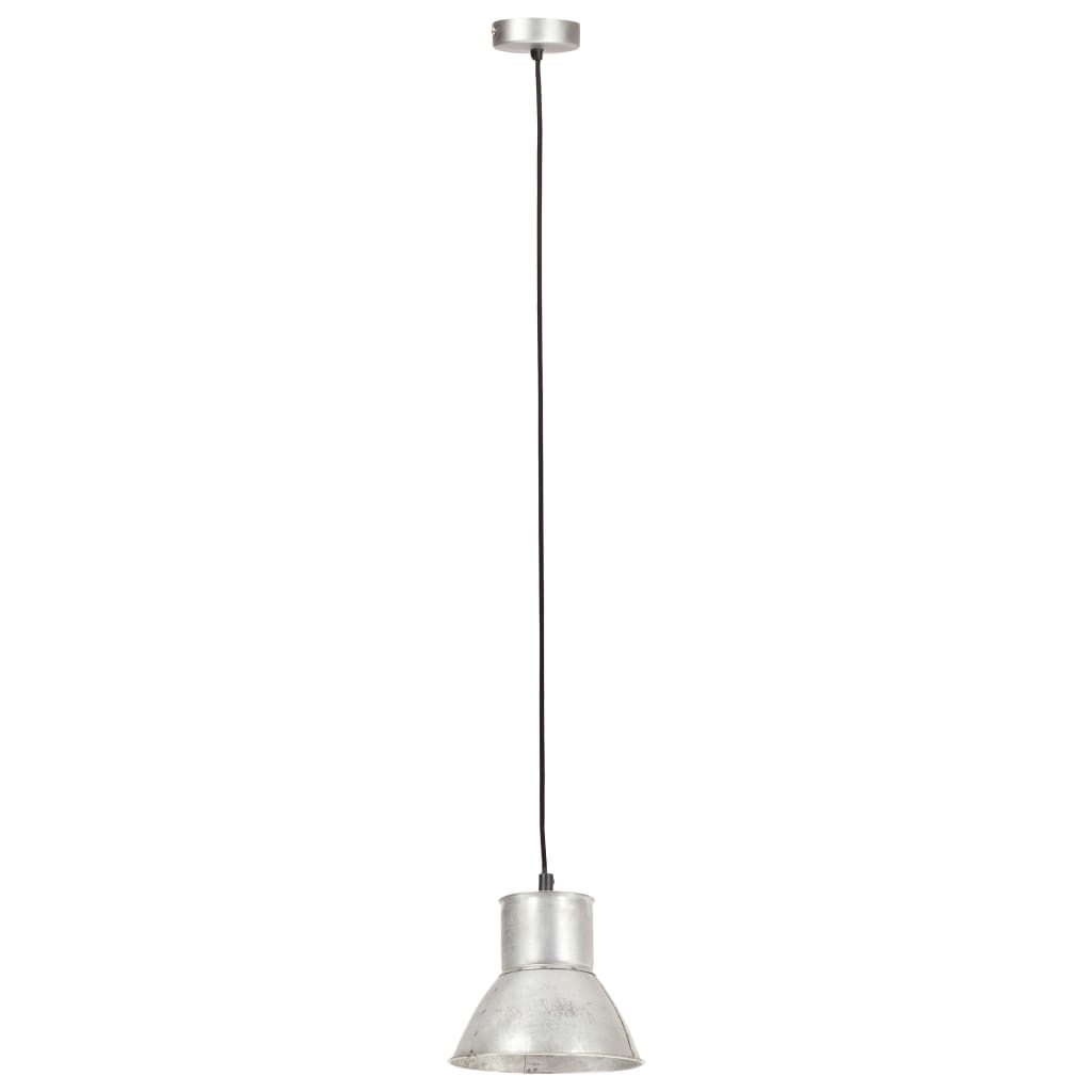 VidaXL lampe suspendue ronde 25 w e27 17 cm couleur argent