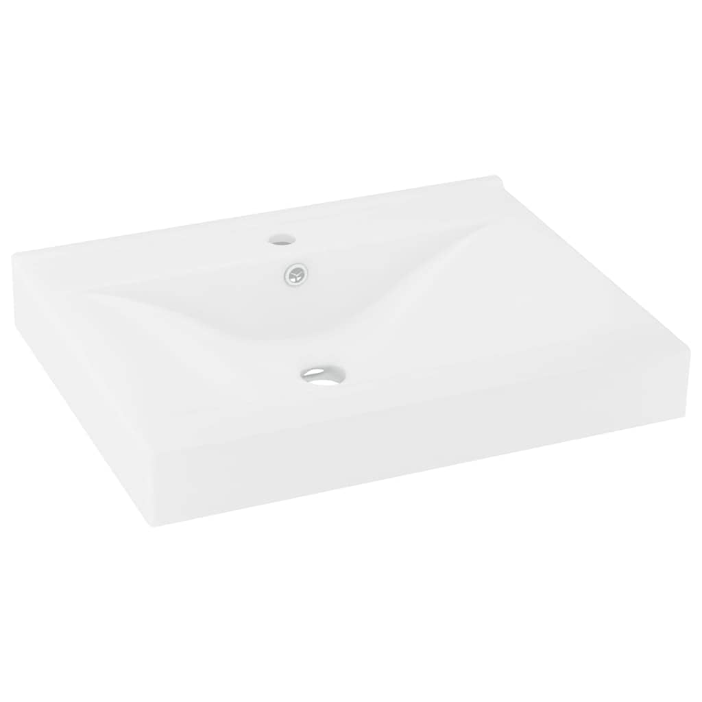 Vidaxx lavabo avec trou pour robinetterie 60x46 cm céramique blanc mat