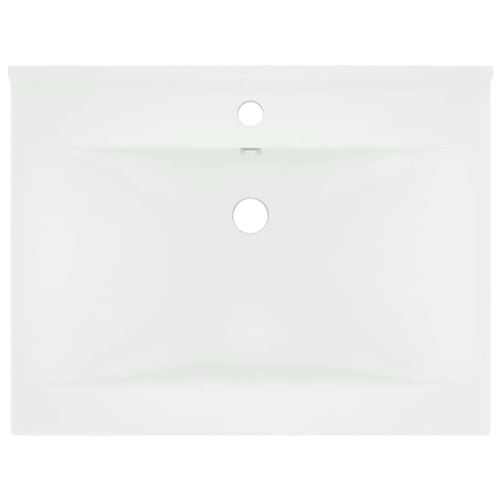 Vidaxx lavabo avec trou pour robinetterie 60x46 cm céramique blanc mat