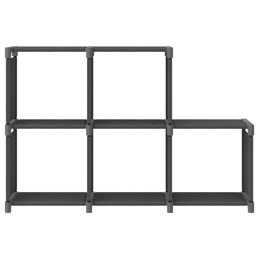 Vidaxl kast met 5 vakken 103x30x72,5 cm stof grijs