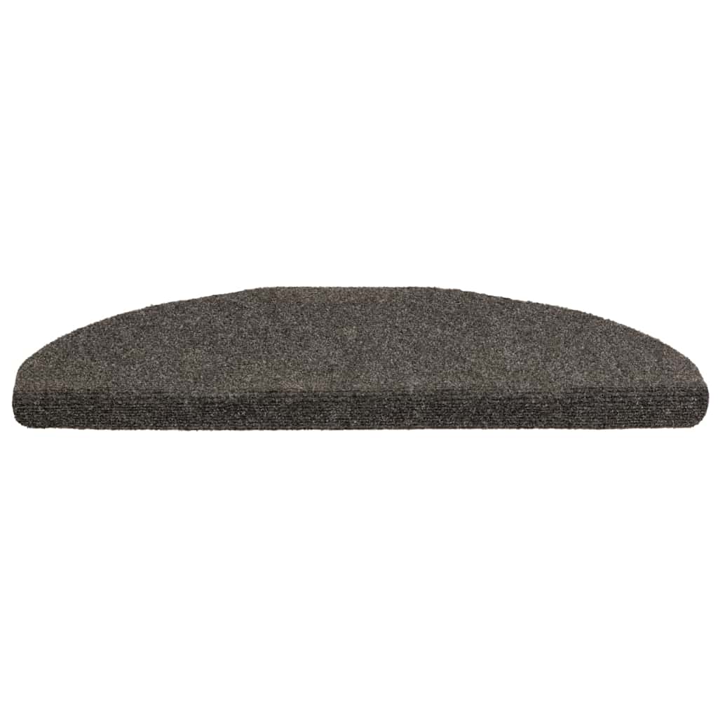 Vidaxl Mat à escalier auto-adhésif 15 pièces 65x21x4 cm anthracite semi -rinds grandes