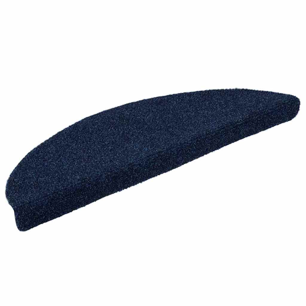 Vidaxl Stair Mats auto-adhésif 15 pièces 56x17x3 cm bleu marine demi-terr