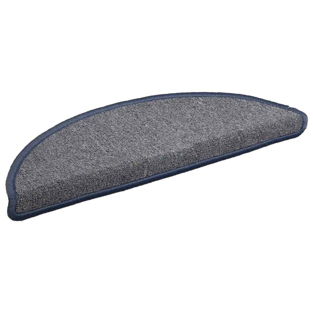 Mattes d'escalier Vidaxl 15 st 56x17x3 cm gris clair et bleu hémisphère