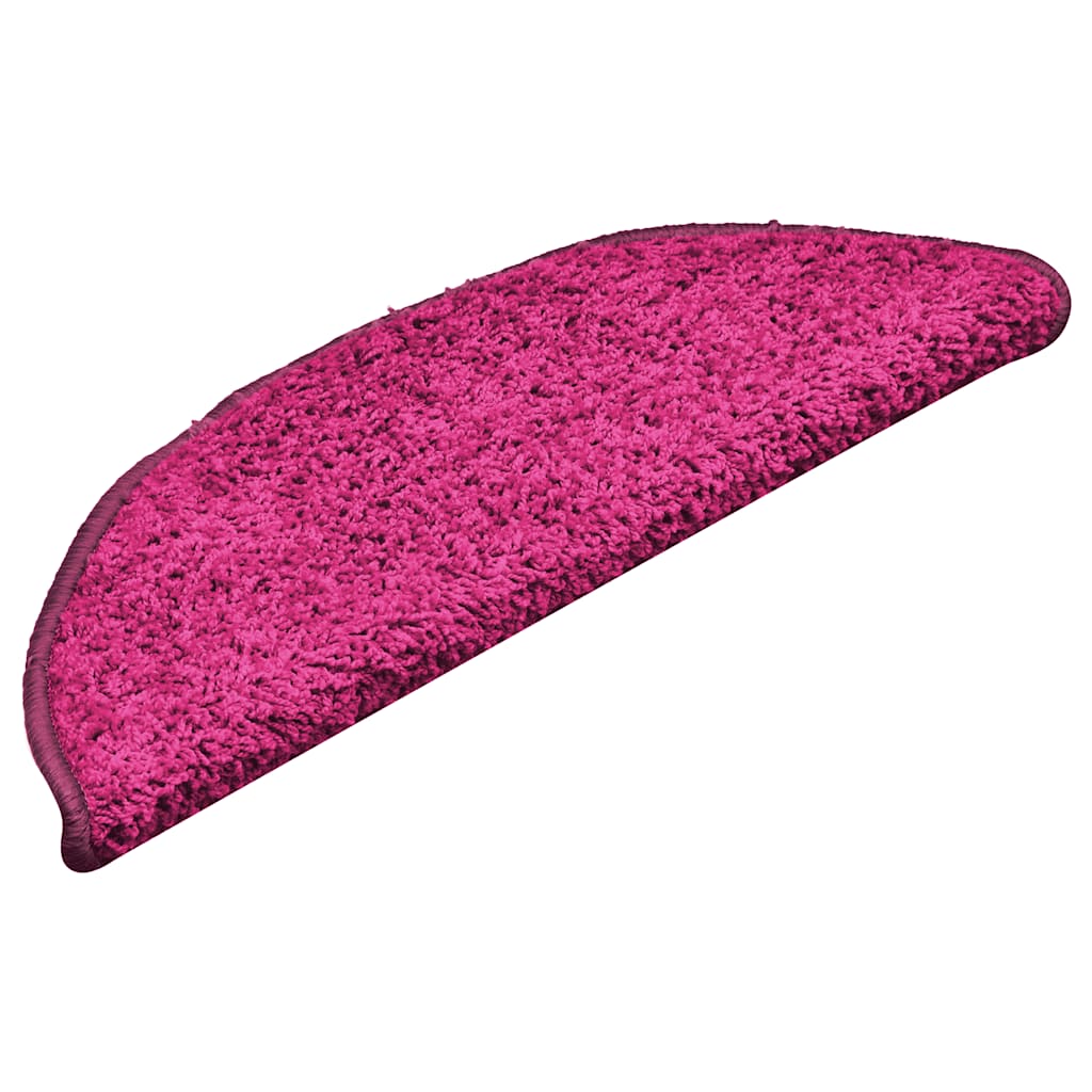 VidaXL tapis d'escalier 15 pcs 56x17x3 cm rose