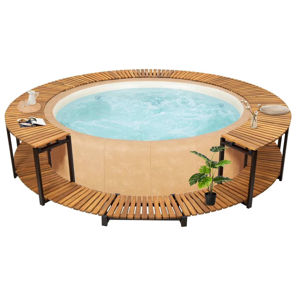 VidaXL Contour de spa 273x53 cm en bois d'acacia massif