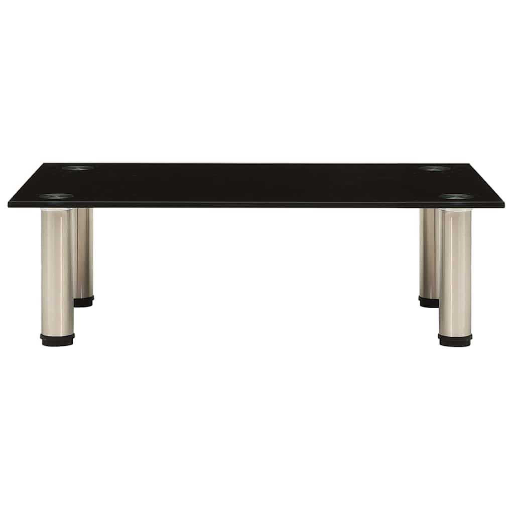 Vidaxl tv-meubel 60x35x17 cm gehard glas zwart