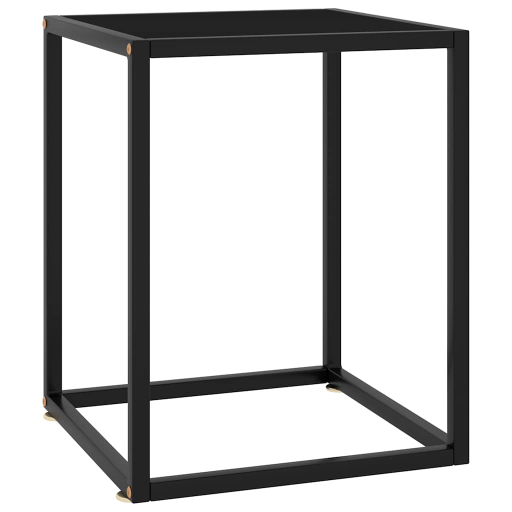 Vidaxl salontafel met zwart glas 40x40x50 cm zwart