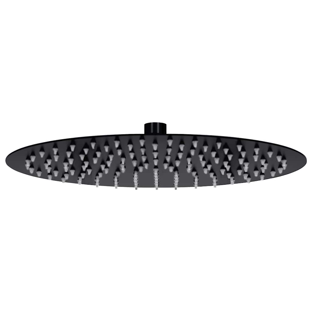 VidaXL pomme de douche à effet pluie ronde 30 cm acier inoxydable noir