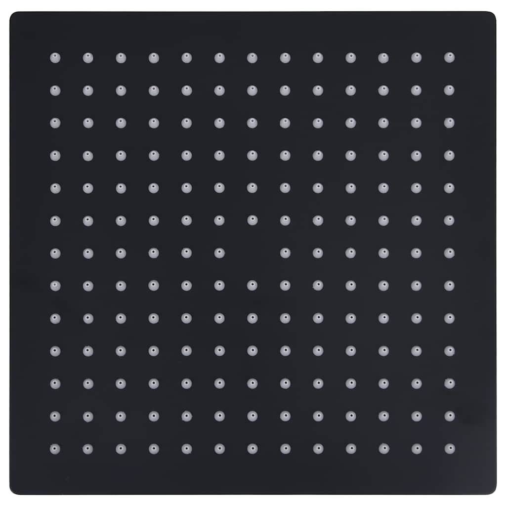 Vidaxl Rain Shower Head Square 25x25 cm en acier inoxydable noir