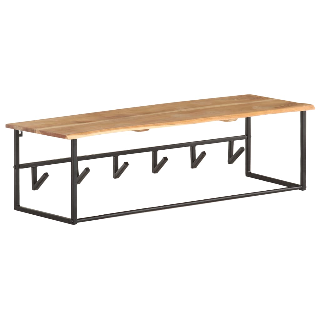 VidaXL portemanteau avec étagère 100x34x38 cm bois d'acacia massif