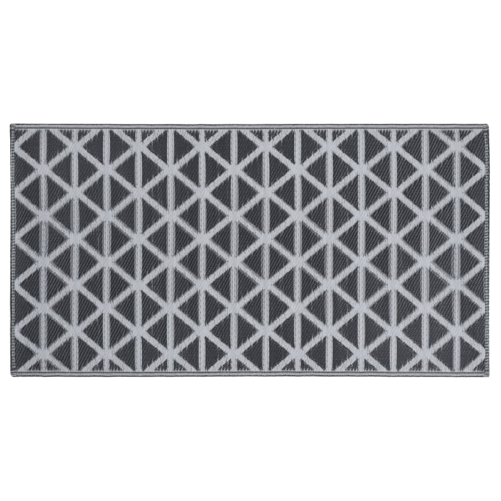 Vidaxl extérieur tapis aakil 190x290 cm pp noir