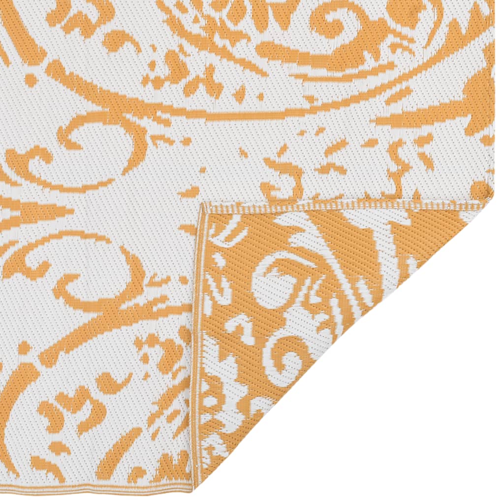 Vidaxl à l'extérieur du tapis Arakil 190x290 cm pp orange et blanc