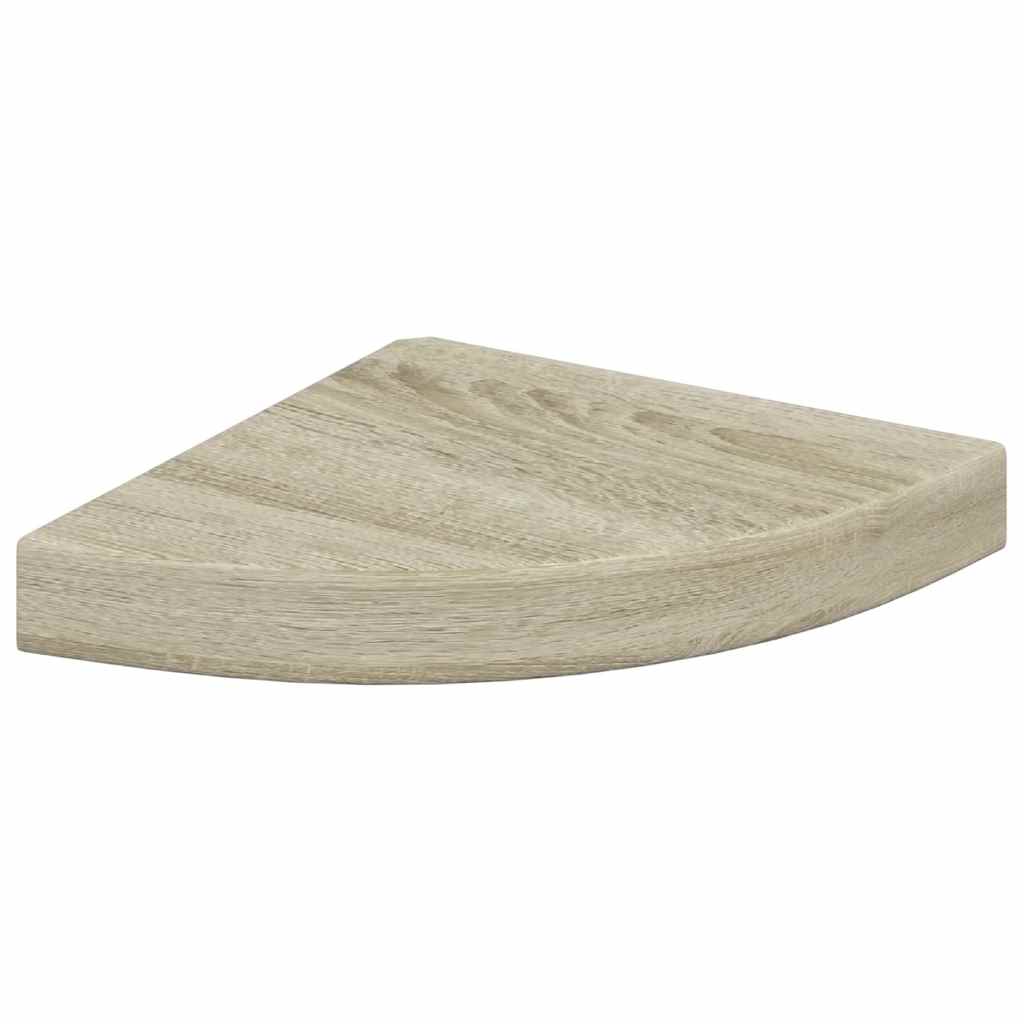Vidaxl hoekschap zwevend 25x25x3,8 cm mdf eikenkleurig