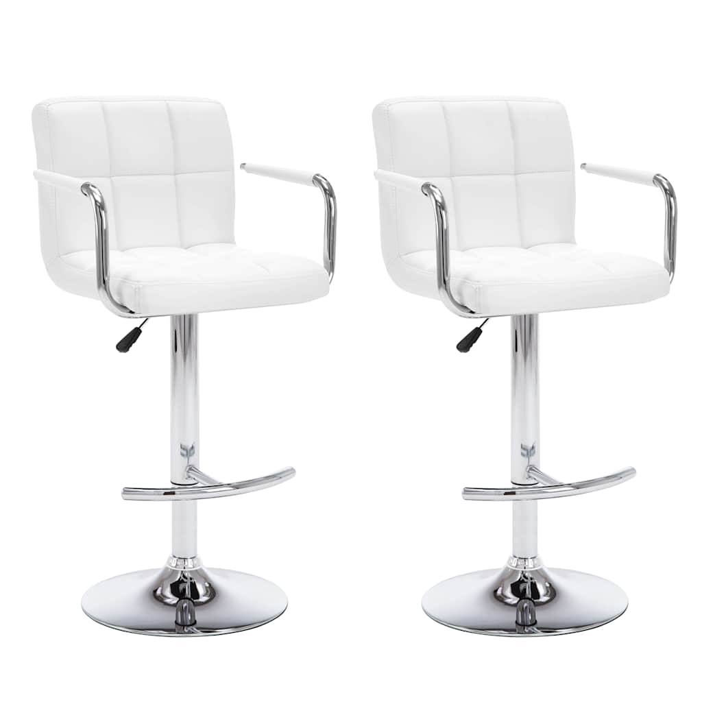 Vidaxl barstoelen 2 st kunstleer wit