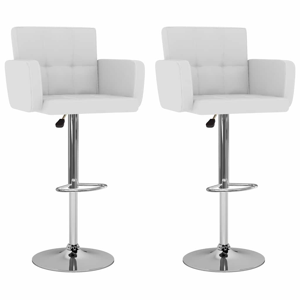 Vidaxl barstoelen 2 st kunstleer wit