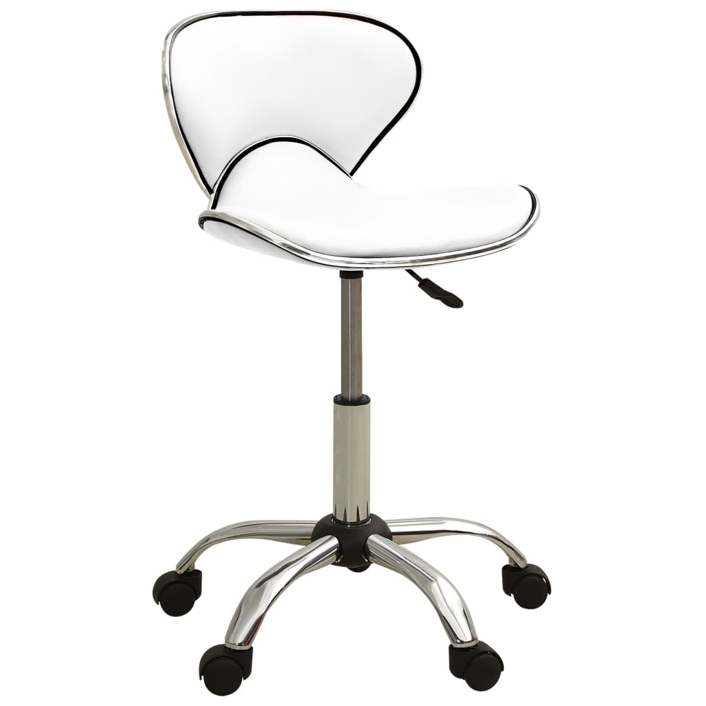 VidaXL tabouret de salon cuir artificiel blanc