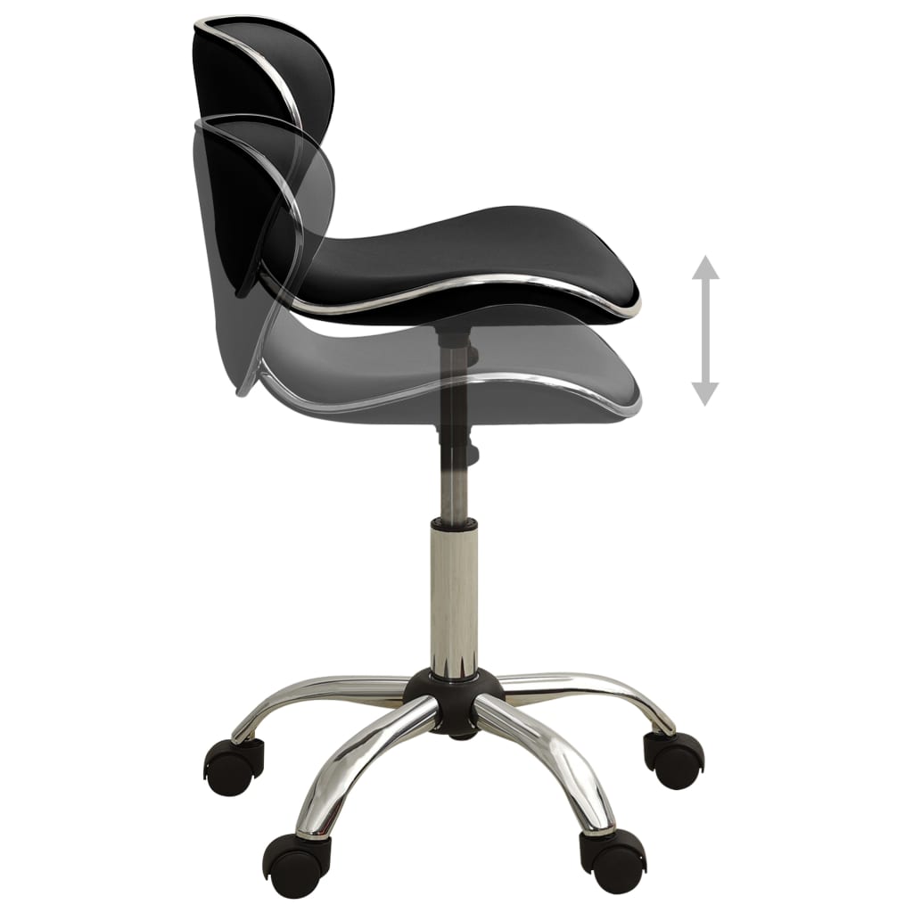 VidaXL tabouret de salon cuir artificiel noir