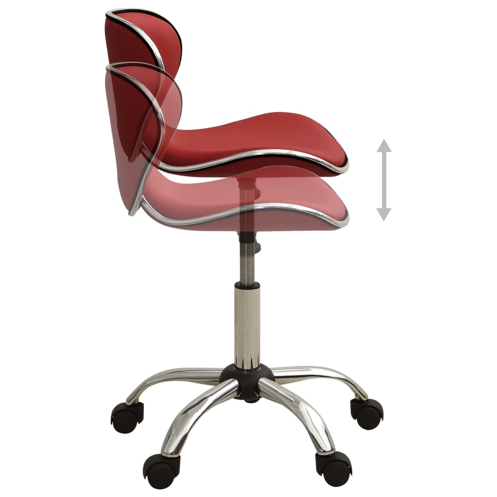 Vidaxxl tabouret de salon simili cuir rouge vin
