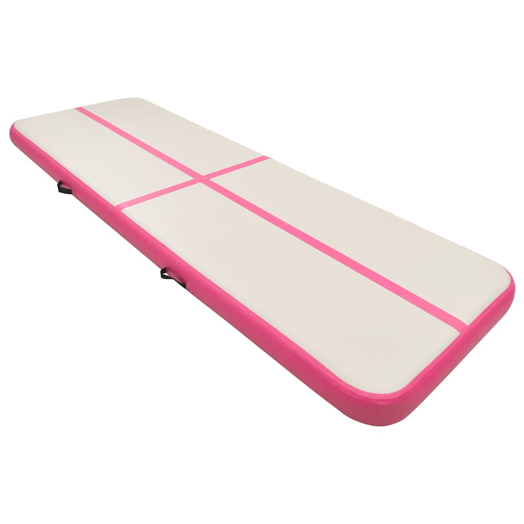 Mat de gymnastique Vidaxl avec pompe gonflable 300x100x20 cm PVC rose