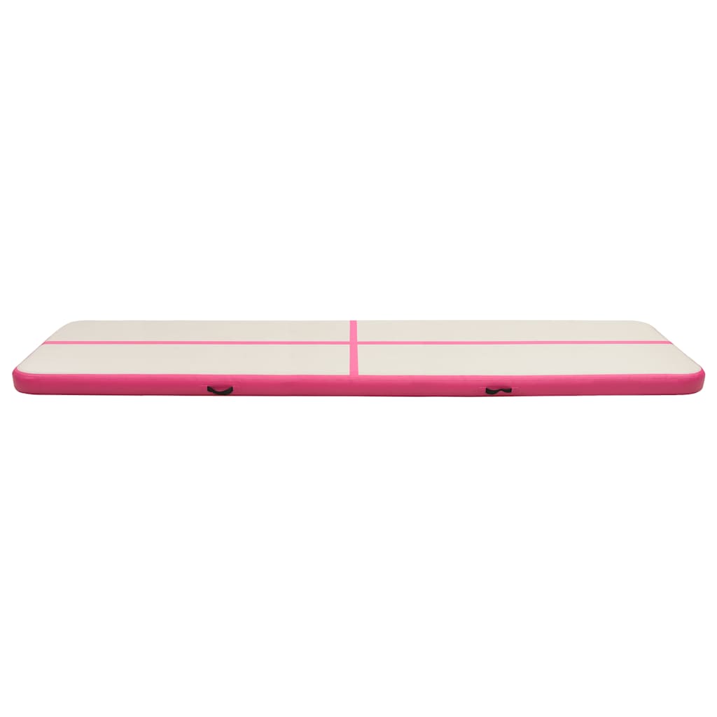 Mat de gymnastique Vidaxl avec pompe gonflable 800x100x20 cm PVC rose