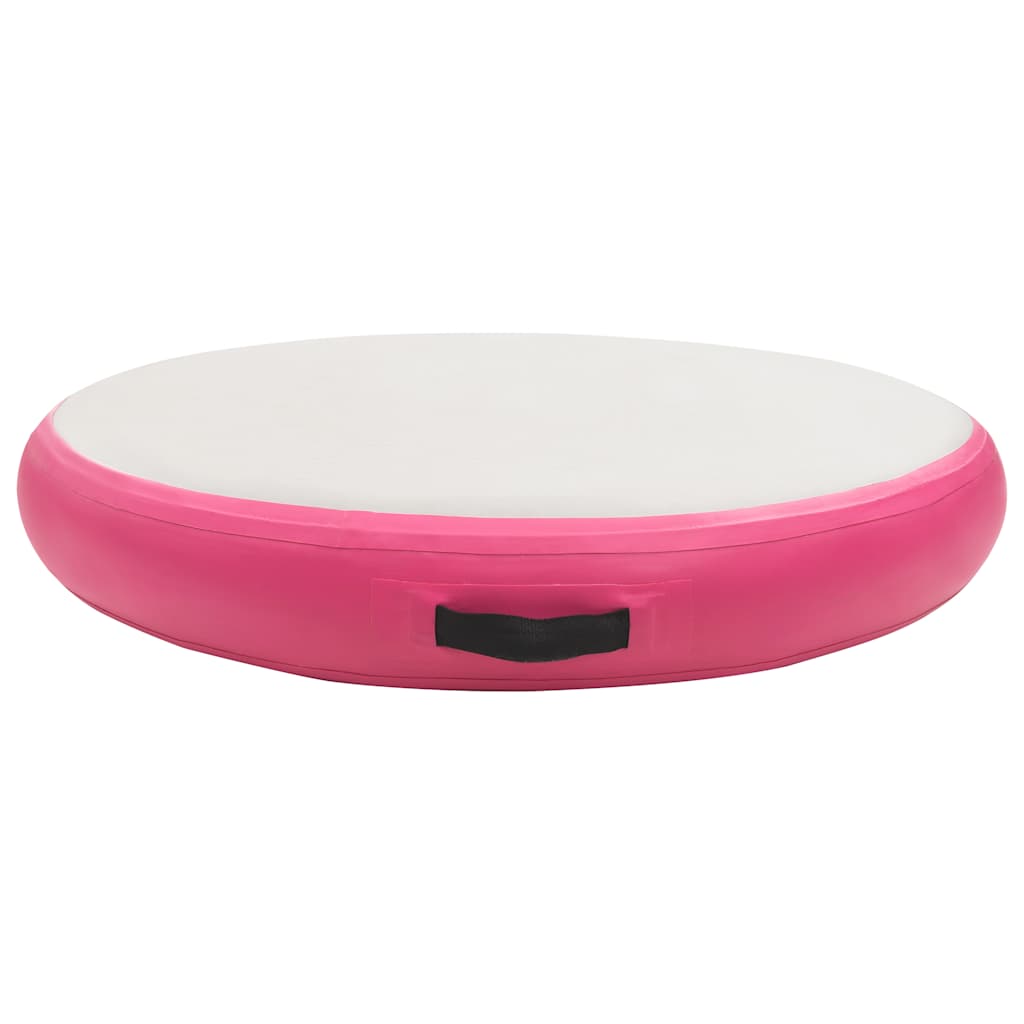 Mat de gymnastique Vidaxl avec pompe gonflable 100x100x15 cm PVC rose