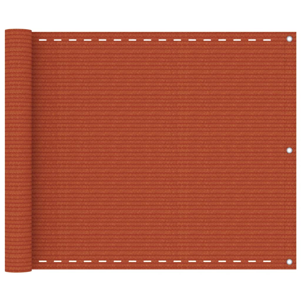 Écran de balcon Vidaxl 75x400 cm HDPE Oranje
