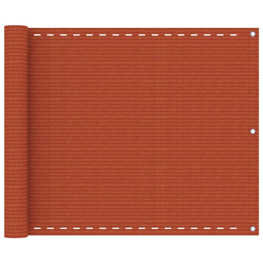 Écran de balcon Vidaxl 75x500 cm HDPE Oranje