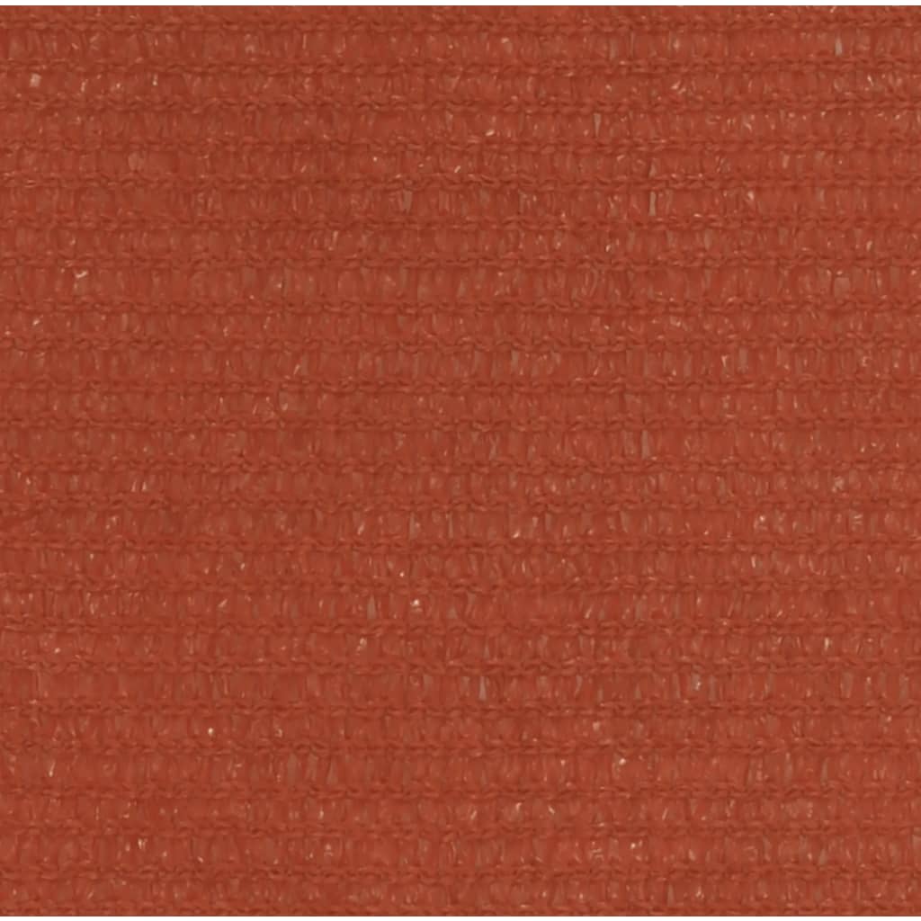 Vidaxl Zonnezeil 160 g m² 2,5x2,5x3,5 m HDPE en terre cuite -colored
