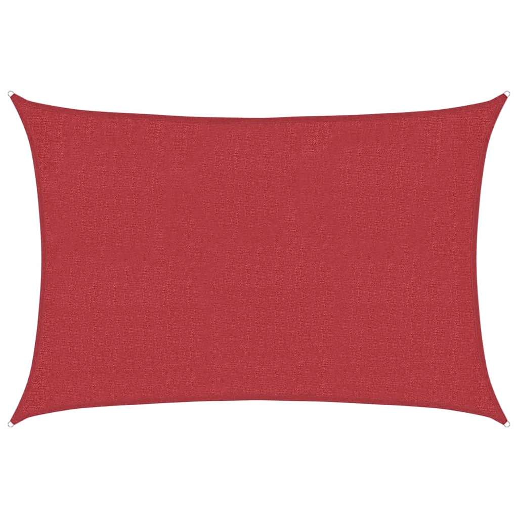 Vidaxl Zonnezeil 160 g m² 3x4 m HDPE rouge