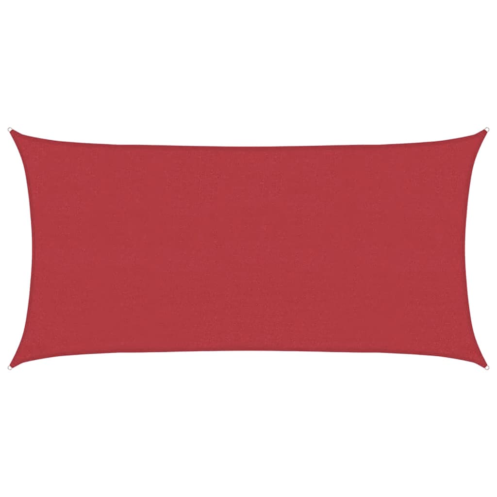 Vidaxl zonnezil 160 g m² 4x7 m hdpe rouge
