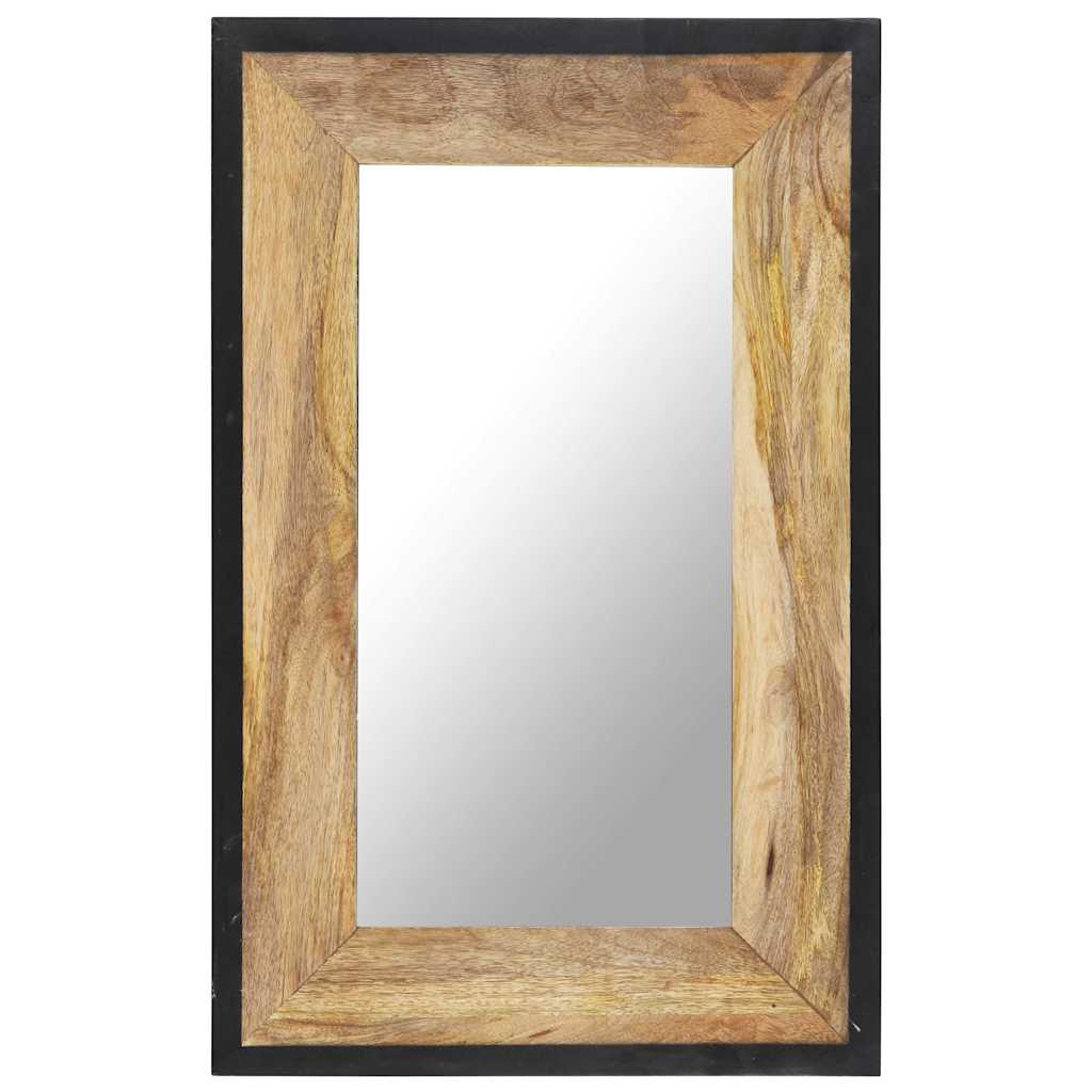 VidaXL miroir 80x50 cm bois de manguier massif