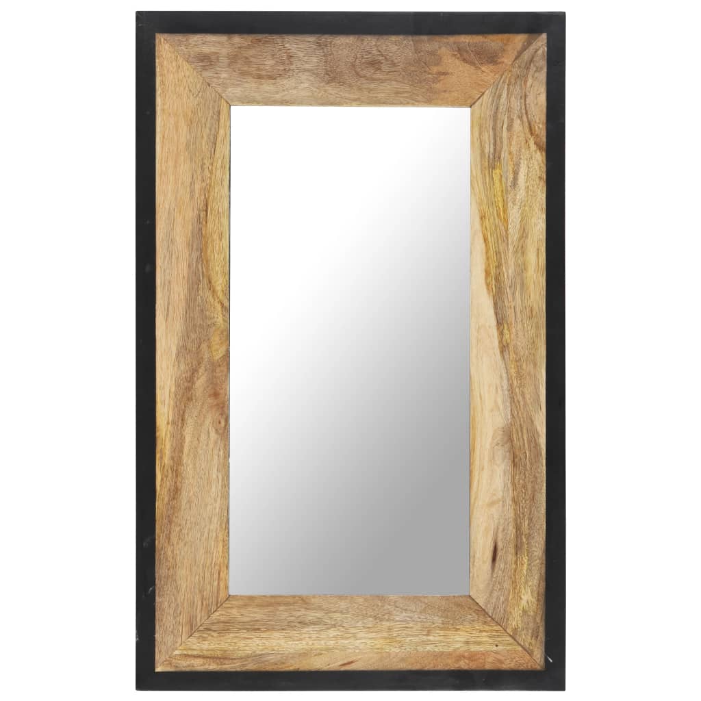 VidaXL miroir 80x50 cm bois de manguier massif
