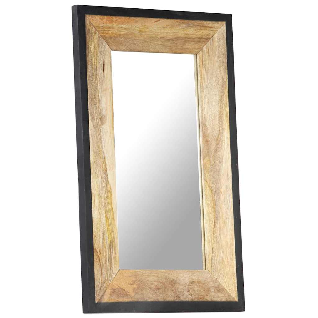 VidaXL miroir 80x50 cm bois de manguier massif