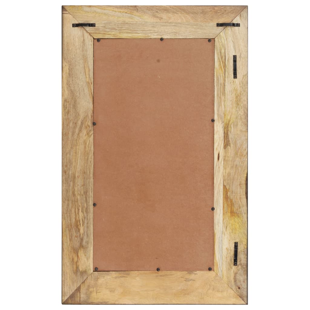 VidaXL miroir 80x50 cm bois de manguier massif