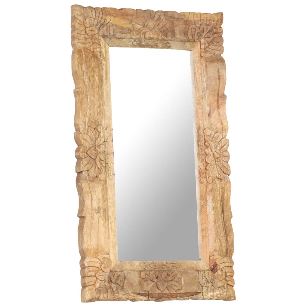 VidaXL miroir 80x50 cm bois de manguier massif