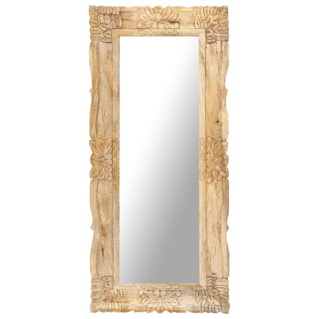 Miroir Vidaxx 110x50 cm bois de manguier massif