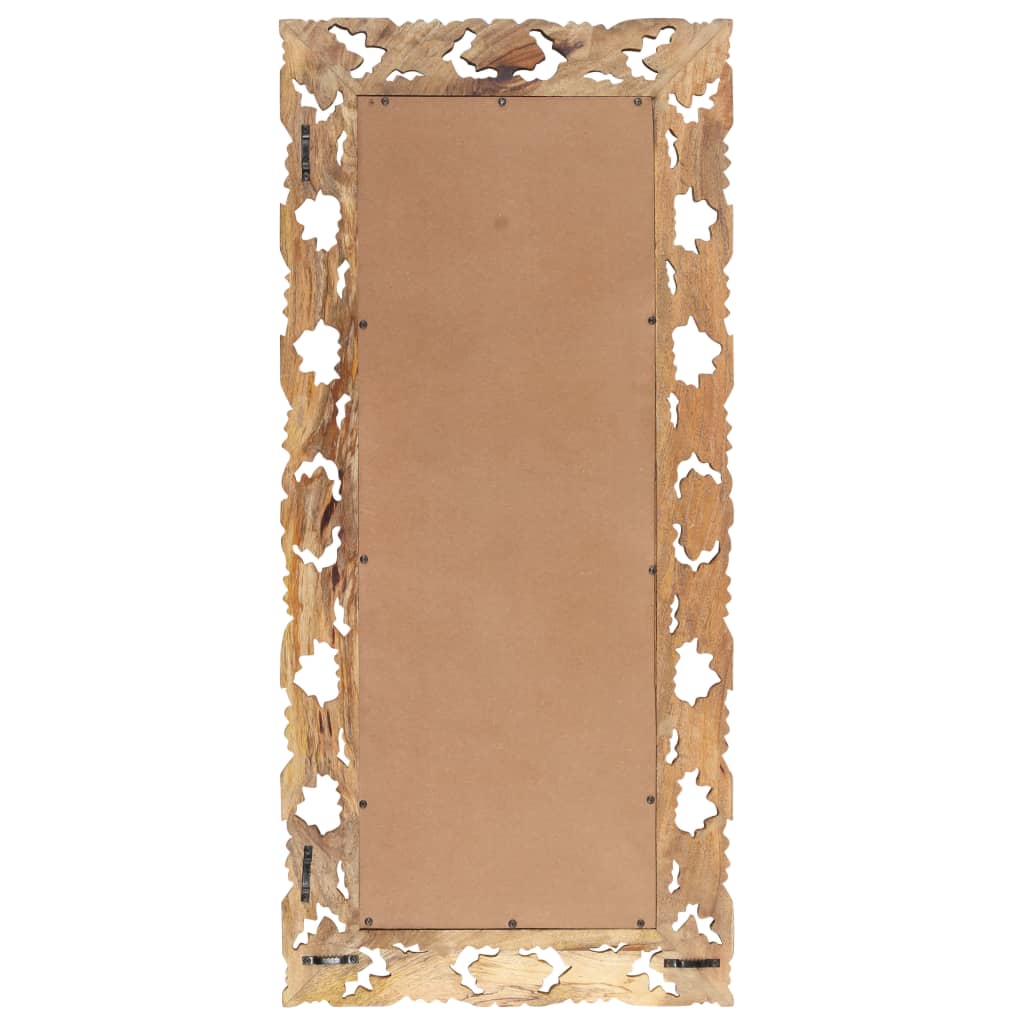 Vidaxx miroir sculpté à la main 110x50 cm bois de manguier massif marron