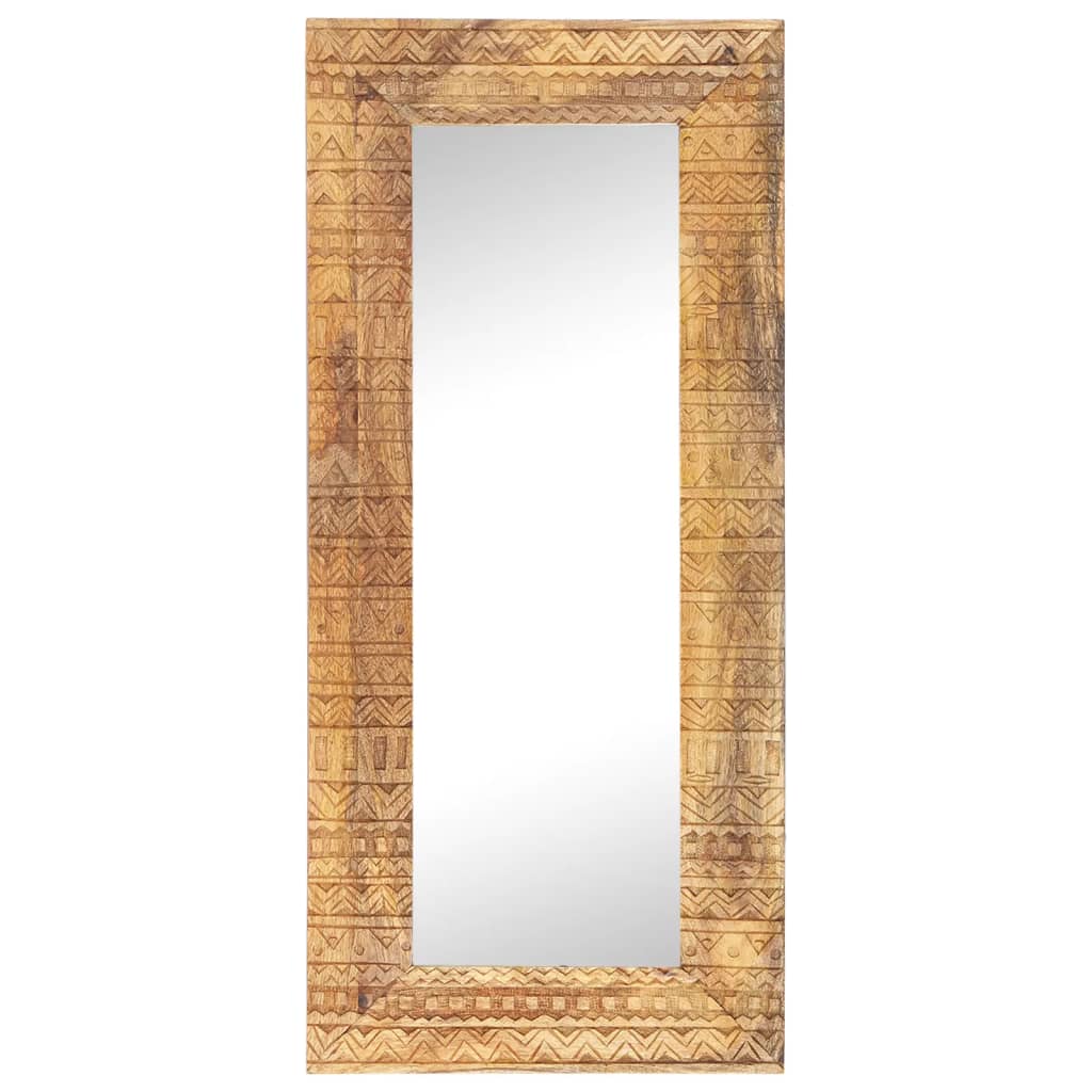 Vidaxx miroir sculpté à la main 110x50x2,5 cm en bois de manguier massif