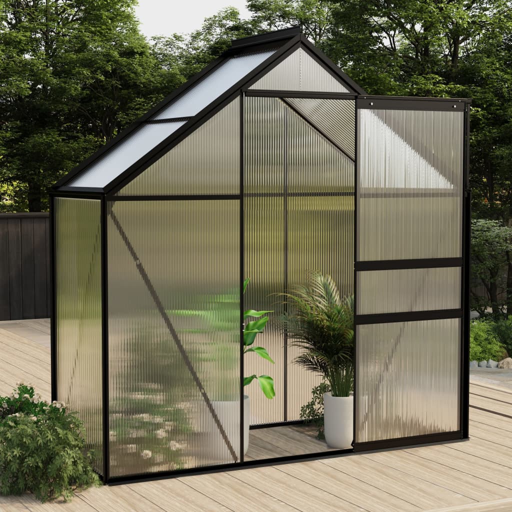 VidaXL Serre de jardin 1,33 m² aluminium anthracite
