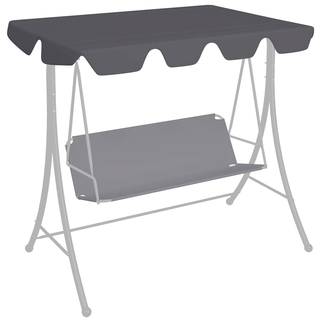 Vidaxl Slip de remplacement pour le banc de swing 188 168x145 110cm anthracite